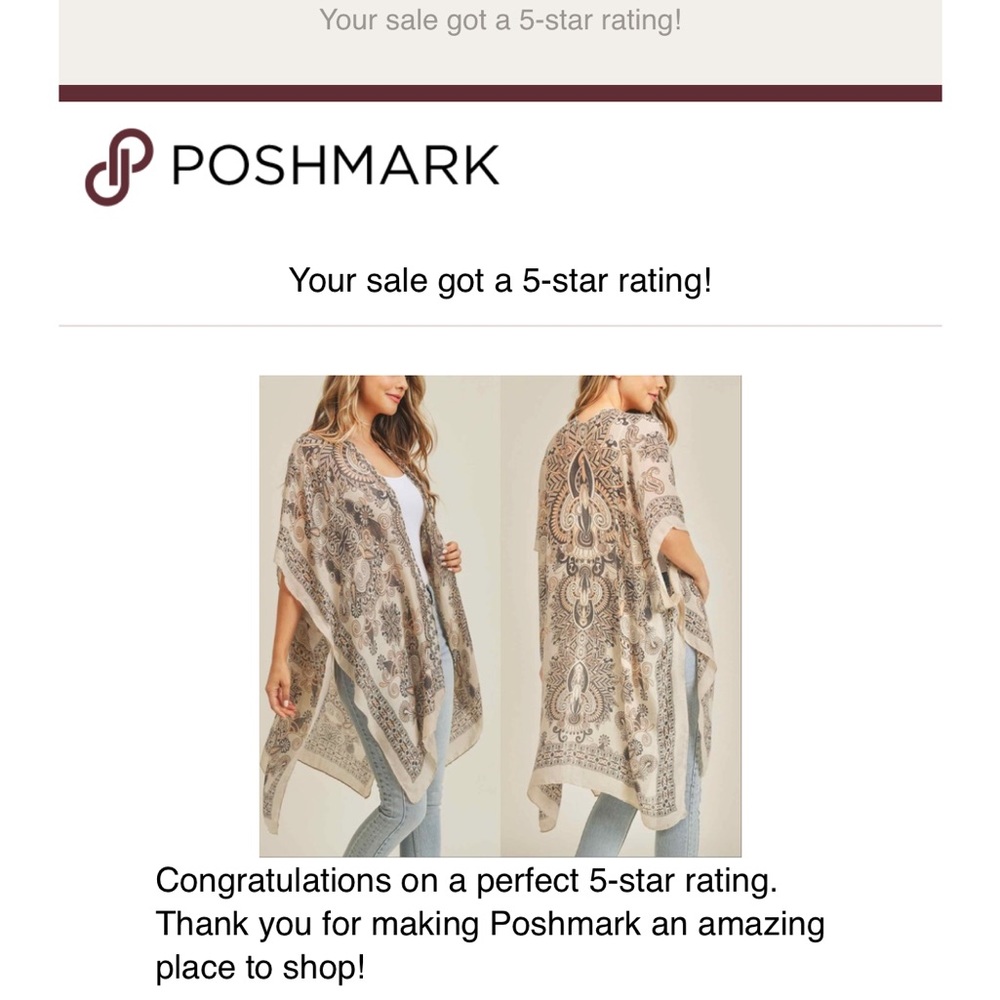 BOHEMIAN PRINT KIMONO DUSTER - TAUPE - Picture 3 of 4